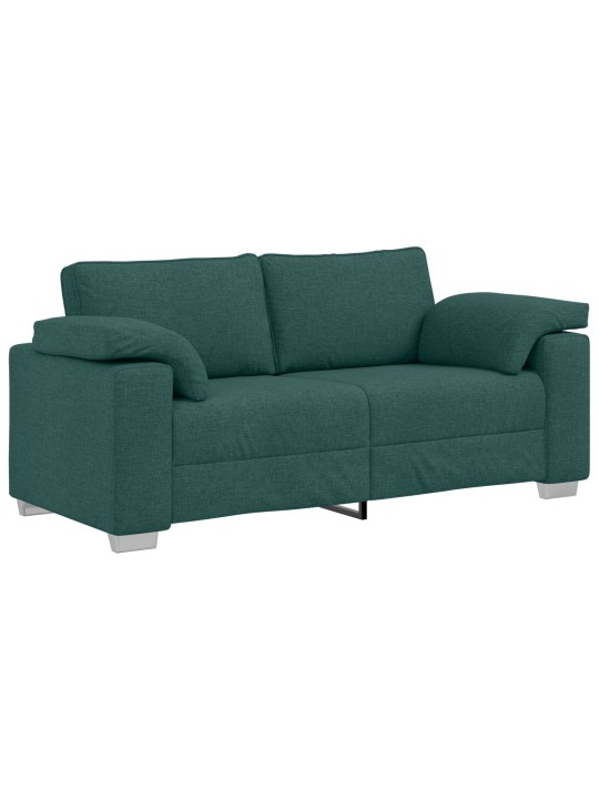 Loveseat pohovka tmavě zelená 140 cm látka