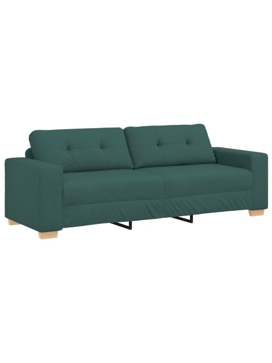 Pohovka pro 3 lidi, tmavě zelená, 180 cm, textil