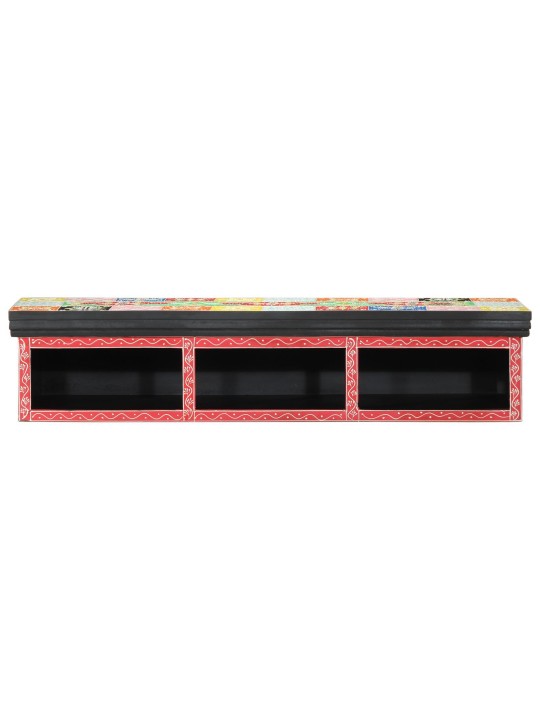 Tv skříňka na zeď vícebarevná 100x30x22cm zpracované dřevo