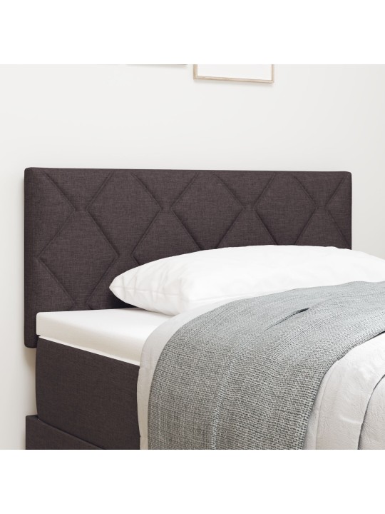 Hlava postele design diamantové bloky tmavě hnědá 100 cm textilie