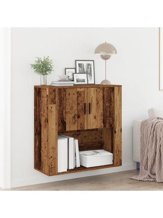 Nástěnný kabinet staré dřevo 80x33x80 cm