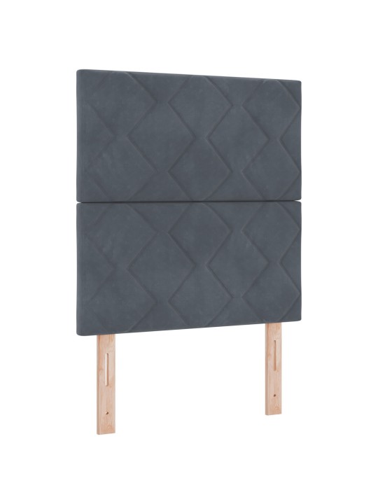 Čelo postele design diamantových bloků tmavě šedé 80 cm sametové, čelo postele design diamantových bloků tmavě šedé 160 cm sametové