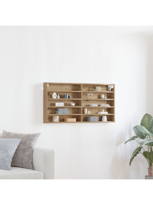 Nástěnná vitrína artisan dub z umělého dřeva