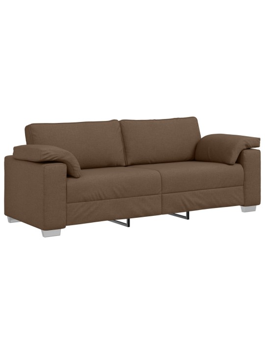 Pohovka pro 3 osoby hnědá 178 cm textil