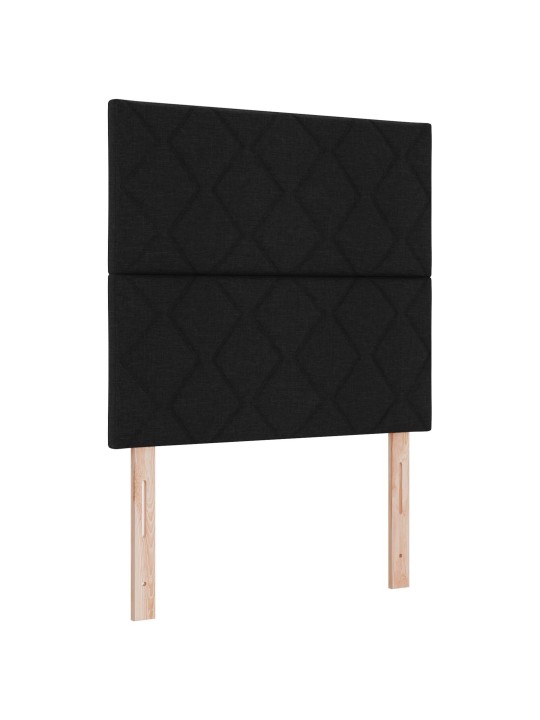 Čelo postele s designem diamantových bloků černé 100 cm textilní, čelo postele s designem diamantových bloků černé 200 cm textilní