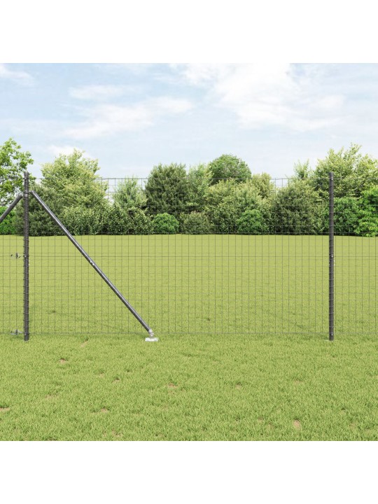 Plotové sloupky se špičkou 52 ks ø32 mm 140 cm zinkovaná ocel