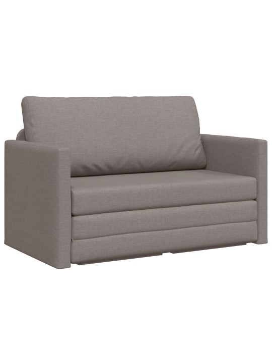 Podlahová pohovka s rozkladem 2 v 1 taupe 124x71x78 cm textil