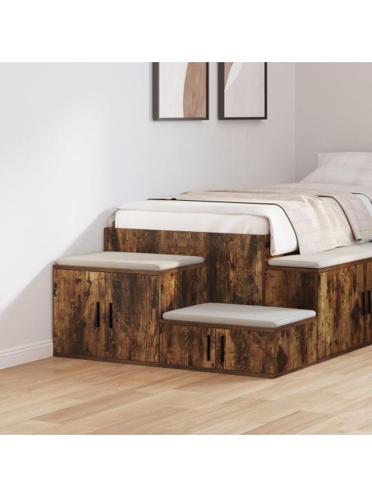 Úložná skříň kouřový dub 127x41x40 cm zpracované dřevo