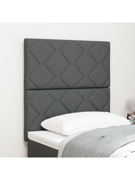 Čelo postele s designem diamantových bloků tmavě šedé 80 cm tkanina, čelo postele s designem diamantových bloků tmavě šedé 160 cm tkanina