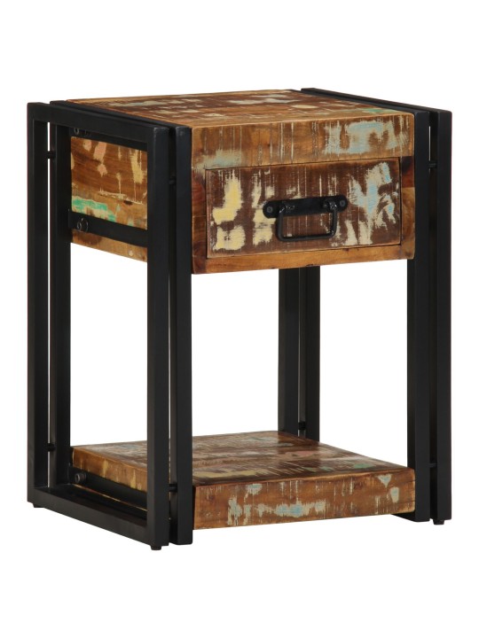 Noční stolek 40x35x50 cm masivní dřevo z recyklovaných materiálů