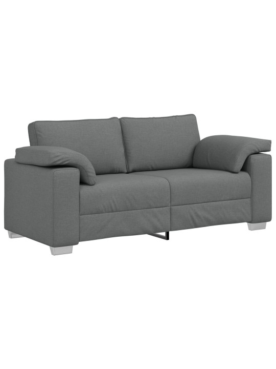 Dvoumístná pohovka tmavě šedá 140 cm textil