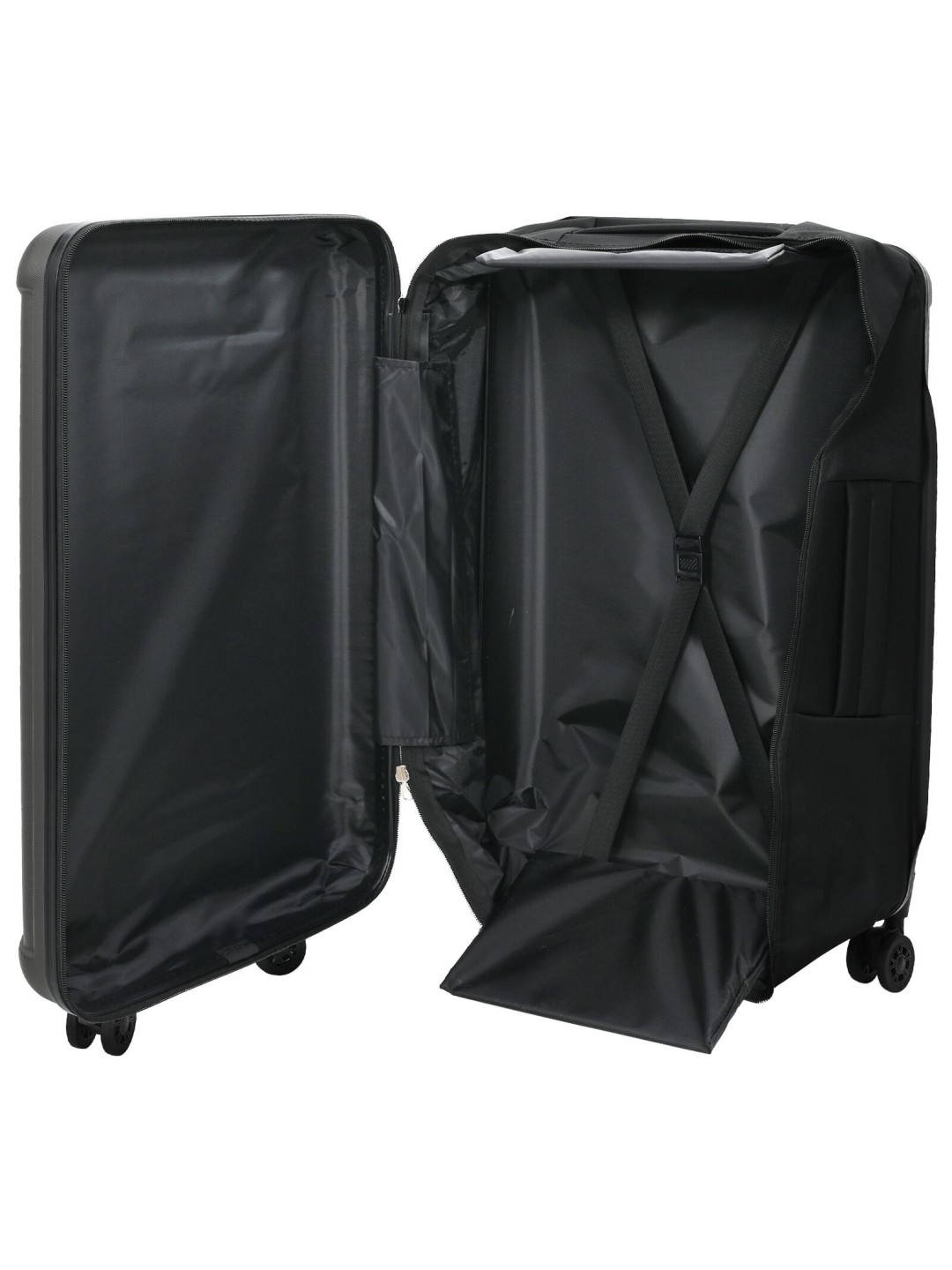Kufr tvrdý 24'' tmavě šedý 43x27x66 cm abs