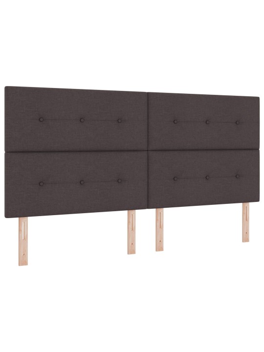 Čelo postele s tlačením hnědé 200 cm textil