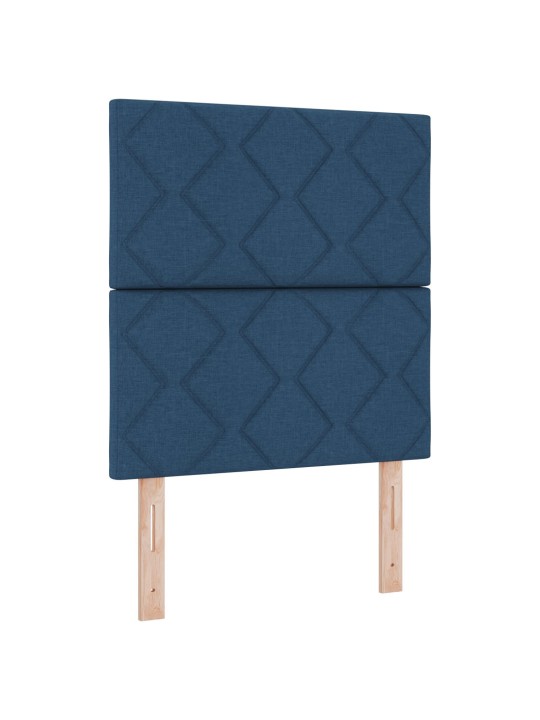 Čelo postele vzor s diamantovými bloky modré 80 cm tkanina, čelo postele vzor s diamantovými bloky modré 160 cm tkanina