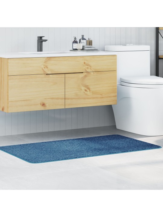 Koupelnová předložka obdélníková modrá 70x120 cm polypropylen protiskluzová
