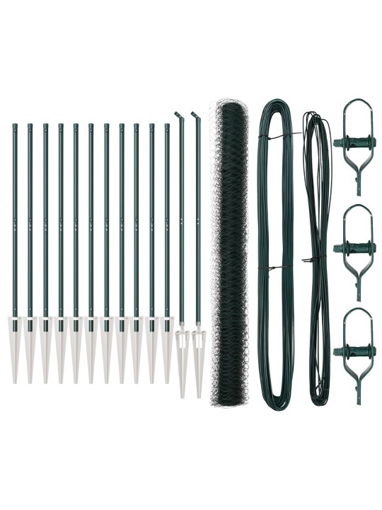 Oplocení set set 2 kusy zelená kov 25 x 1,5 m odolné