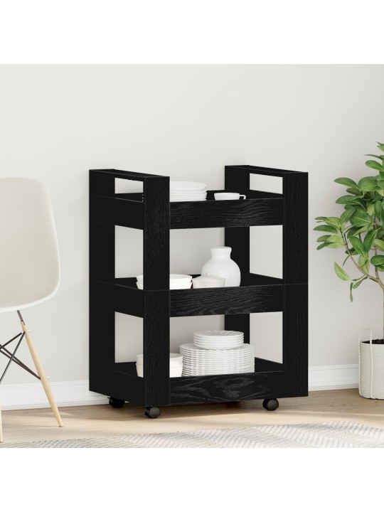 Kuchyňský vozík černý dub 60x45x80 cm inženýrské dřevo