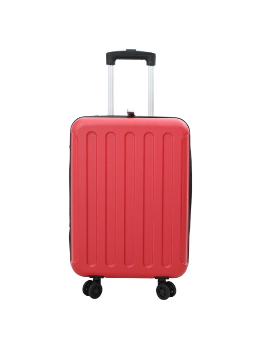 Skládací kufr s tvrdou skořepinou 20" červený 34x23x55.5 cm abs