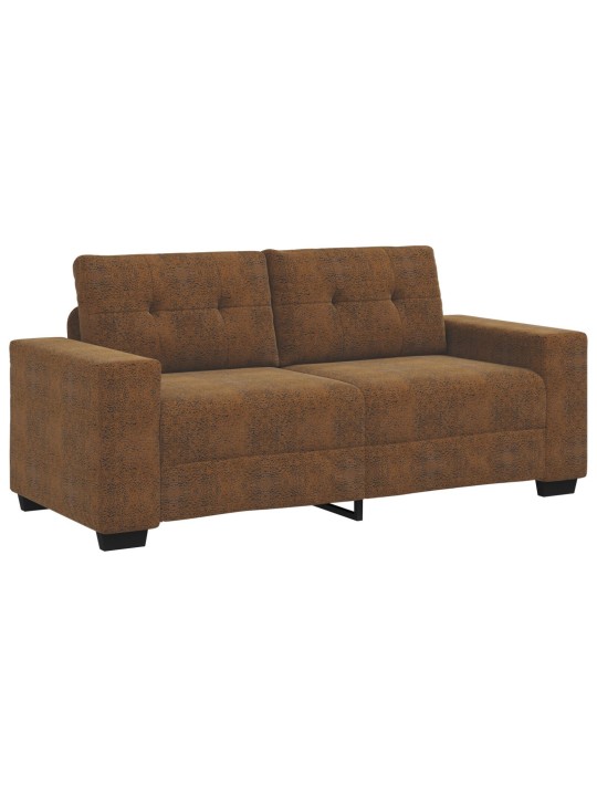 Pohovka loveseat hnědá 140 cm z umělý kůže