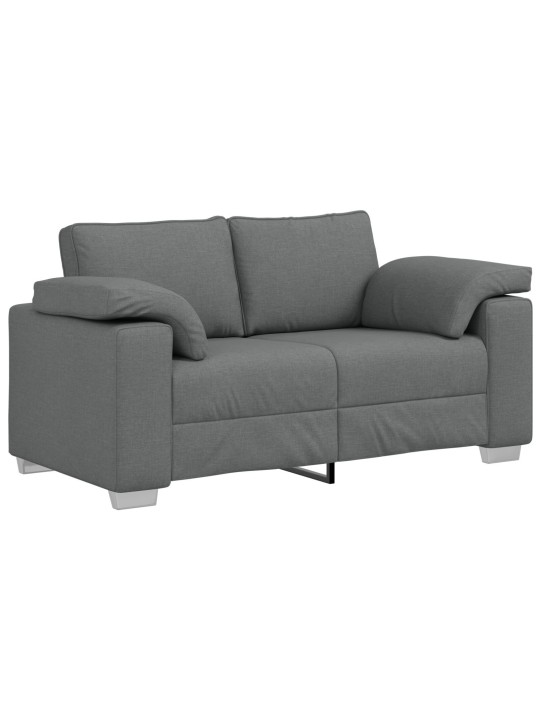 Dvoulůžková pohovka tmavě šedá 120 cm textil