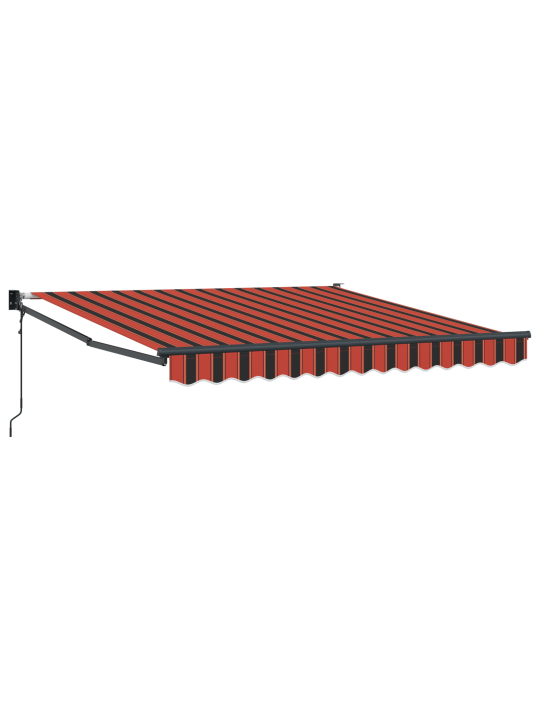 Automatická výsuvná markýza oranžová a hnědá 300x250 cm