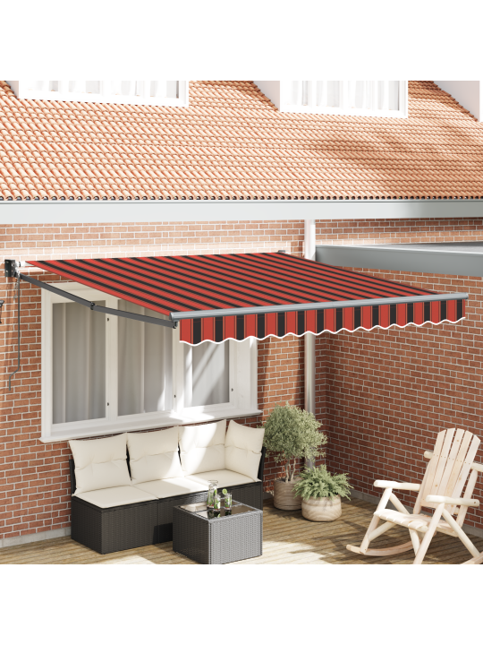Automatická výsuvná markýza oranžová a hnědá 300x250 cm