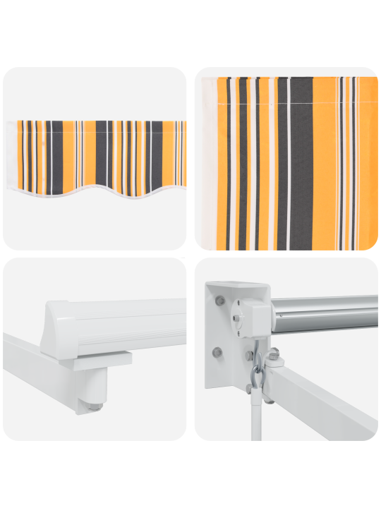 Manuální výsuvná markýza multicolour stripe 300x250 cm