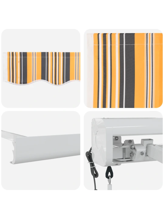 Automatická zasouvací markýza s pruhy 300x250 cm