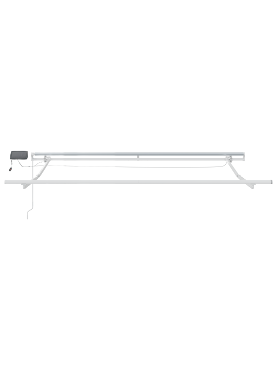 Zasouvací markýza s led zelená a bílá 300x250 cm, náhradní látka markýzy pro rám 3x2.5 m zelená a bílá