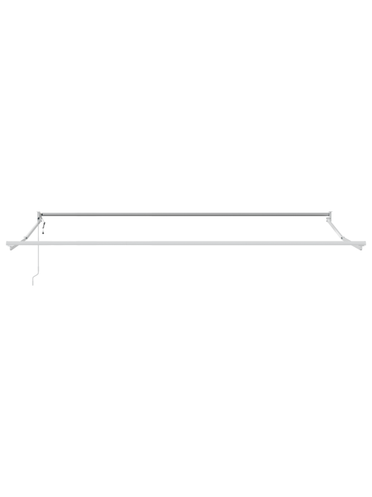 Manuální zatahovací markýza s led oranžová a hnědá 350x250 cm