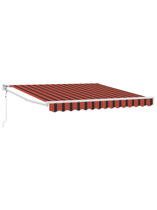 Automatická výsuvná markýza oranžová a hnědá 350x250 cm
