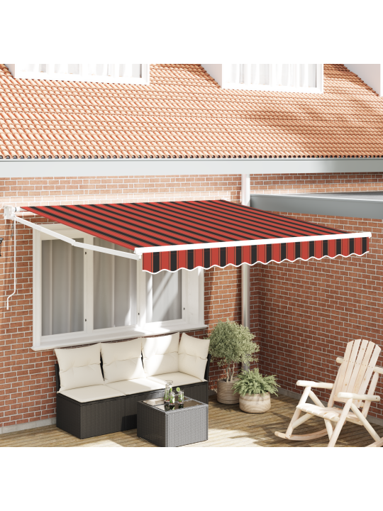 Automatická výsuvná markýza oranžová a hnědá 350x250 cm