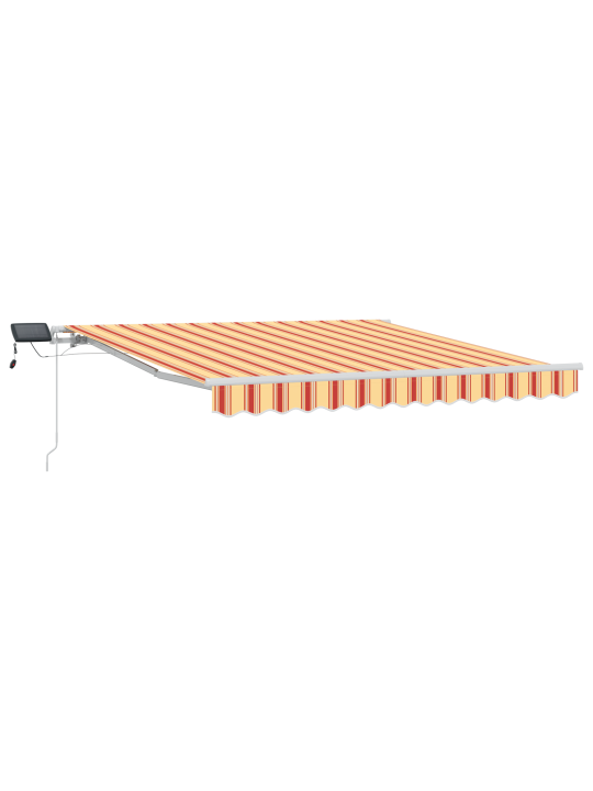 Ruční zasouvací markýza s led v žluté a oranžové 350x250 cm