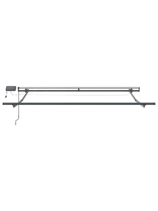 Manuální výsuvná markýza s led, žlutá a oranžová, 350x250 cm