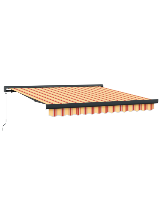 Manuální výsuvná markýza - žlutá a oranžová 350x250 cm