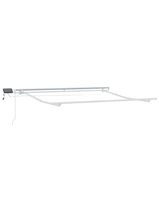 Ruční zasouvací markýza s led červenými a bílými pruhy 350x250 cm