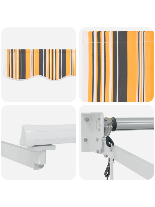 Automatická výsuvná markýza s multicolor pruhy 350x250 cm