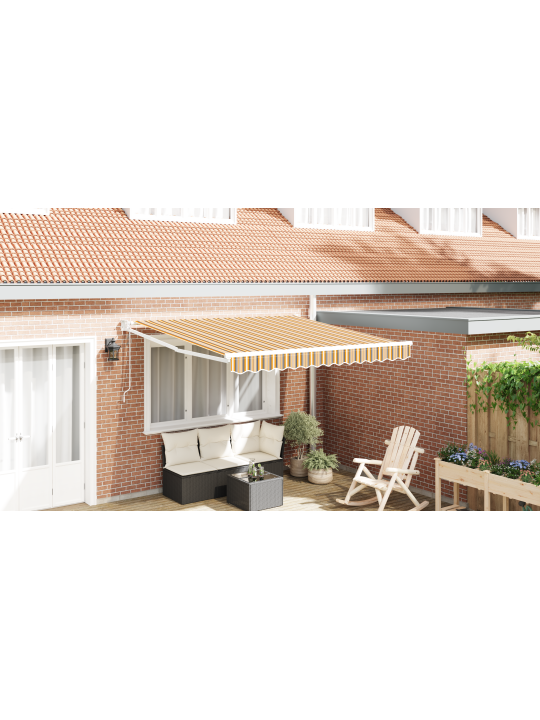 Automatická výsuvná markýza s multicolor pruhy 350x250 cm