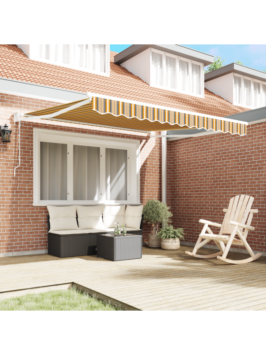 Automatická výsuvná markýza s multicolor pruhy 350x250 cm