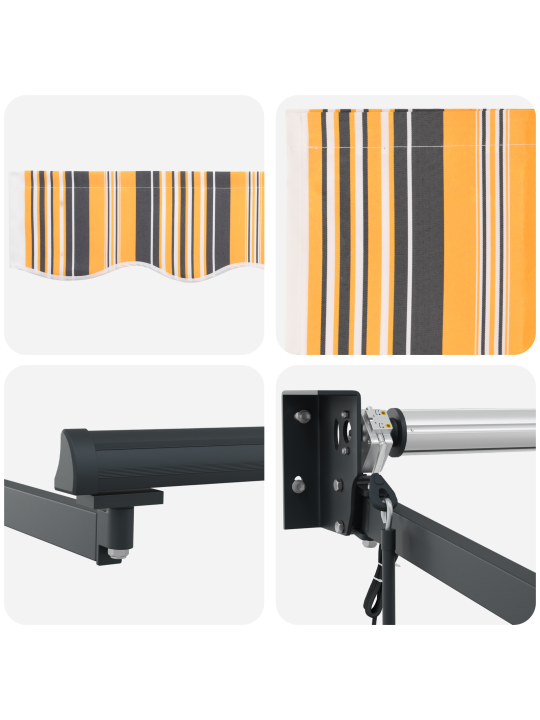 Automatická zasouvací markýza pruhovaná 350x250 cm