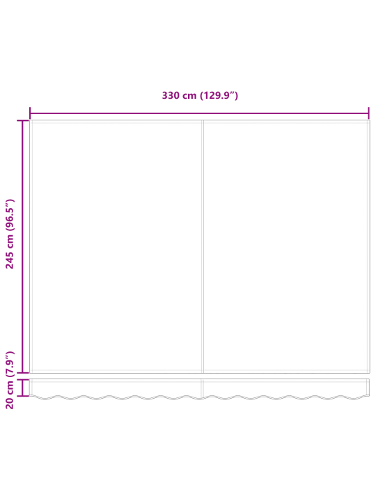 Ruční výsuvná markýza bílá 350x250 cm