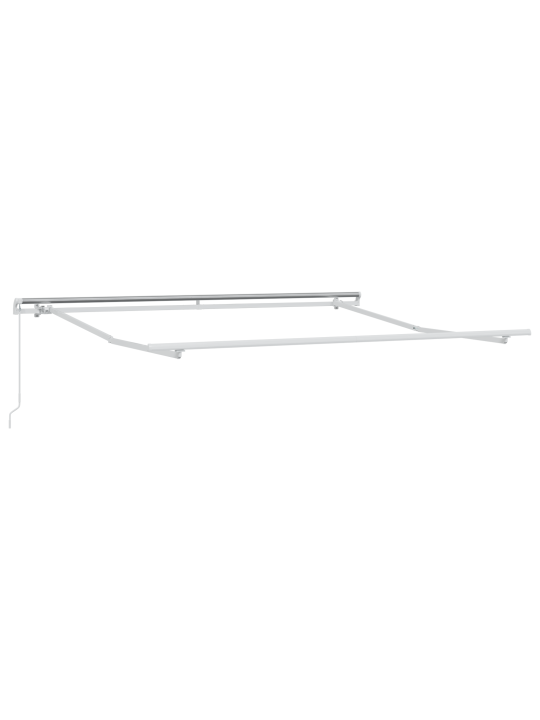 Ruční zasouvací markýza zelená a žlutá 350x250 cm