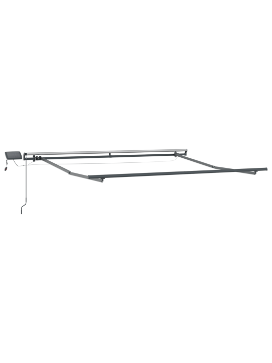 Ruční vysouvací markýza s led zelená a žlutá 350x250 cm, náhradní látka markýzy pro rám 3,5x2,5 m zelená a žlutá