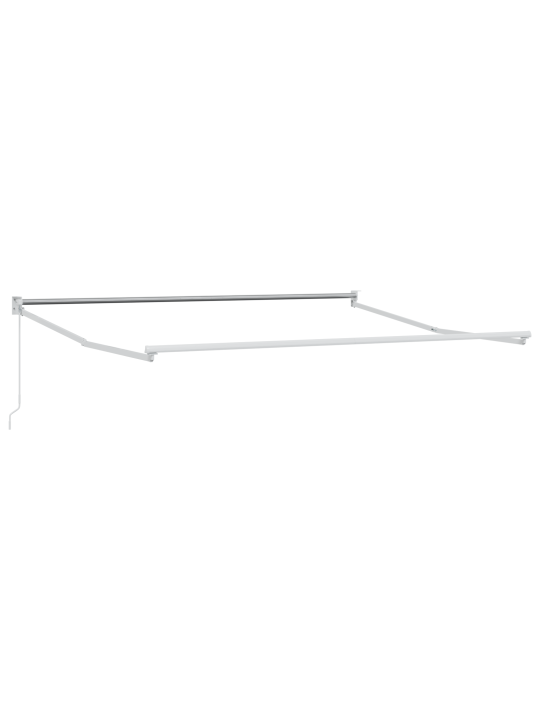 Manuální výsuvná markýza zelená a žlutá 350x250 cm, náhradní tkanina markýzy pro rám 3,5x2,5 m zelená a žlutá