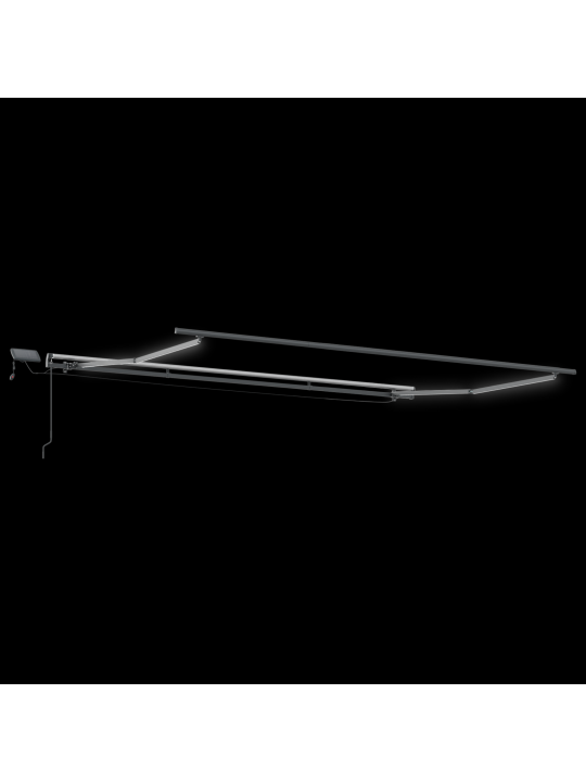 Manuální výsuvná markýza s led oranžová a hnědá 400x300 cm