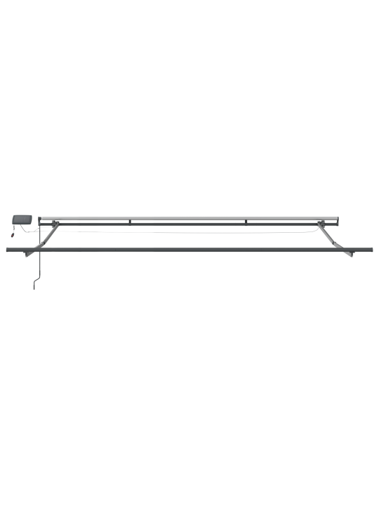 Manuální výsuvná markýza s led oranžová a hnědá 400x300 cm