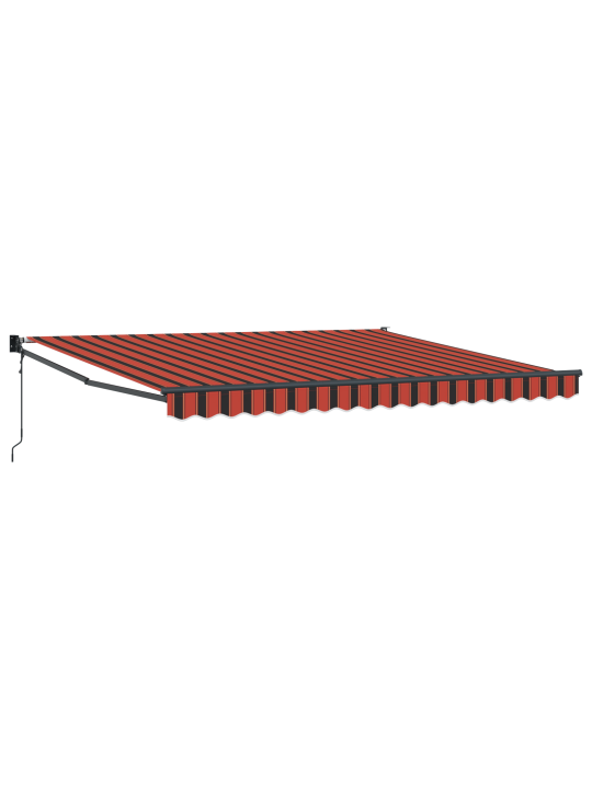 Automatická výsuvná markýza oranžová a hnědá 400x300 cm