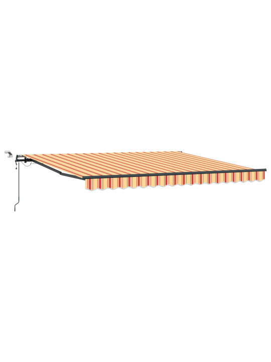 Automatická vysunovací markýza s led žlutá a oranžová 400x300 cm