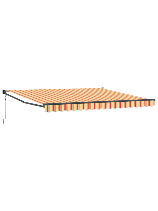 Automatická vysuvná markýza žlutá a oranžová 400x300 cm