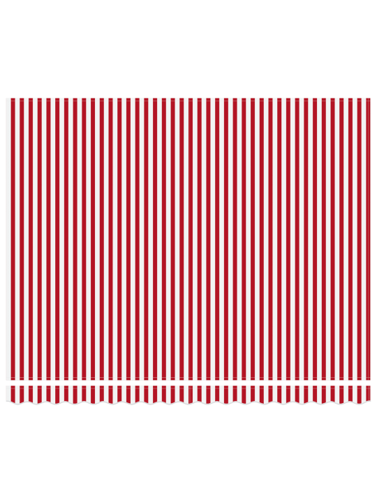 Automatická zasouvací markýza červeno-bílý pruh 400x300 cm
